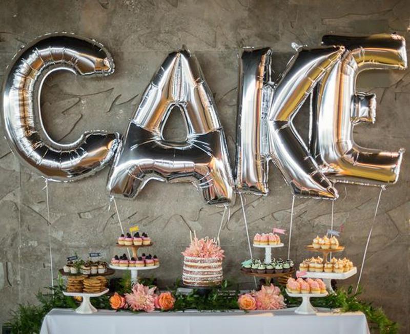 16" Shiny Metallic Silver Mylar Foil 0-9 Number Balloons