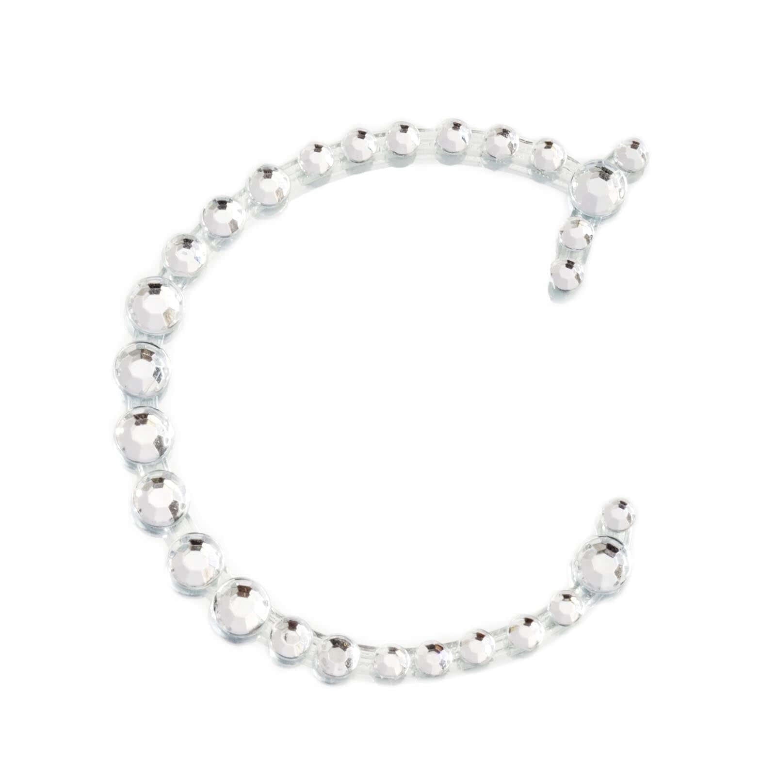 12 Pack | 1.5" Clear Rhinestone Monogram Letter Jewel Sticker Self Adhesive DIY Diamond Decor - and