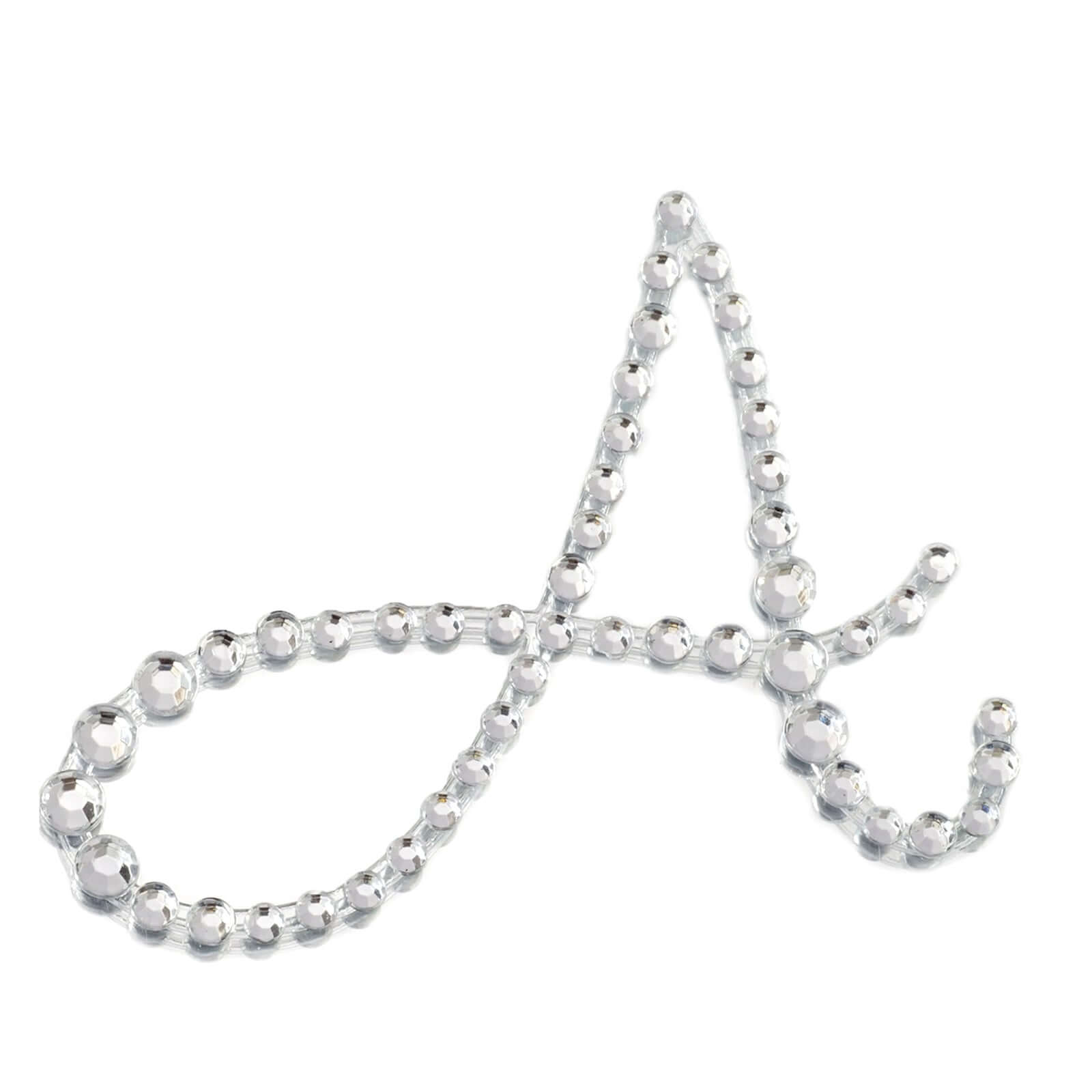 12 Pack | 1.5" Clear Rhinestone Monogram Letter Jewel Sticker Self Adhesive DIY Diamond Decor - and