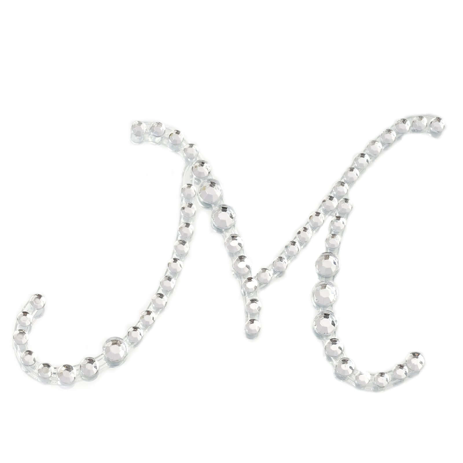 12 Pack | 1.5" Clear Rhinestone Monogram Letter Jewel Sticker Self Adhesive DIY Diamond Decor - and