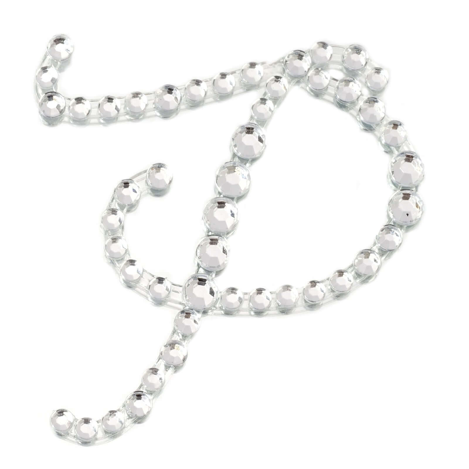 12 Pack | 1.5" Clear Rhinestone Monogram Letter Jewel Sticker Self Adhesive DIY Diamond Decor - and