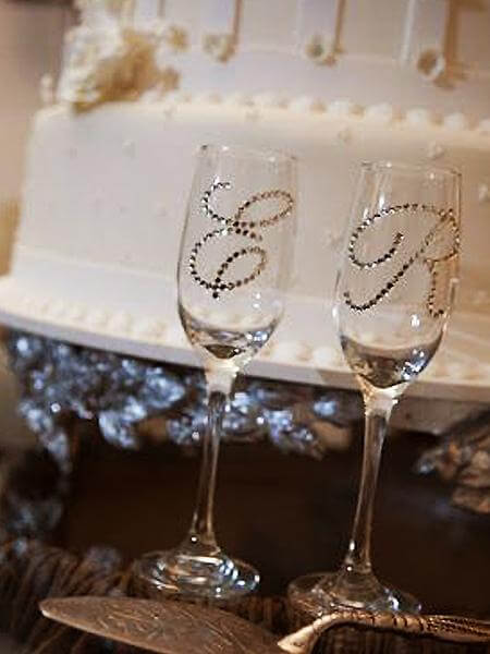 12 Pack | 1.5" Clear Rhinestone Monogram Letter Jewel Sticker Self Adhesive DIY Diamond Decor - and