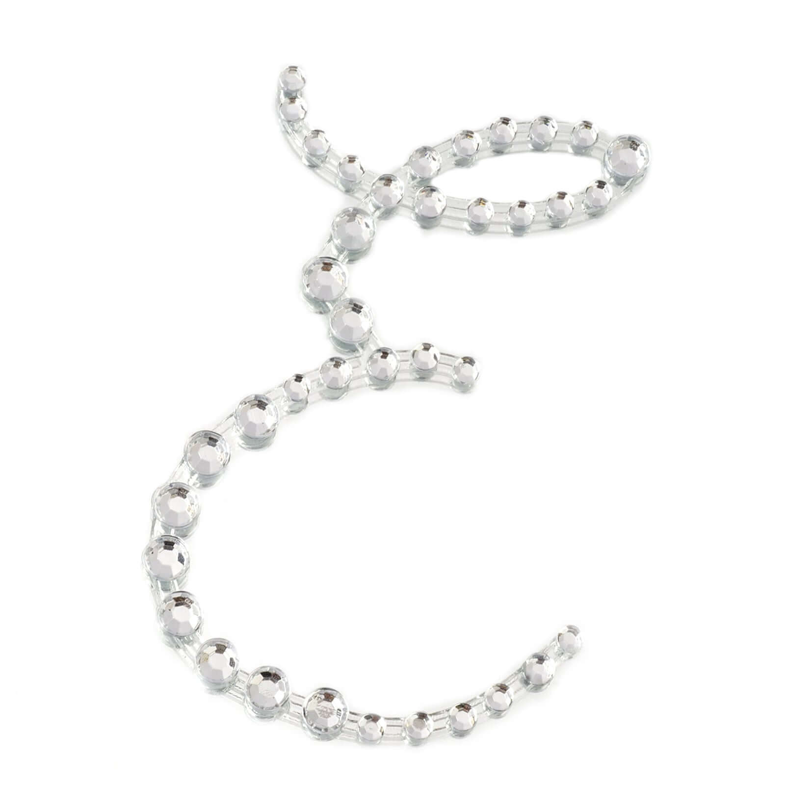 12 Pack | 1.5" Clear Rhinestone Monogram Letter Jewel Sticker Self Adhesive DIY Diamond Decor - and