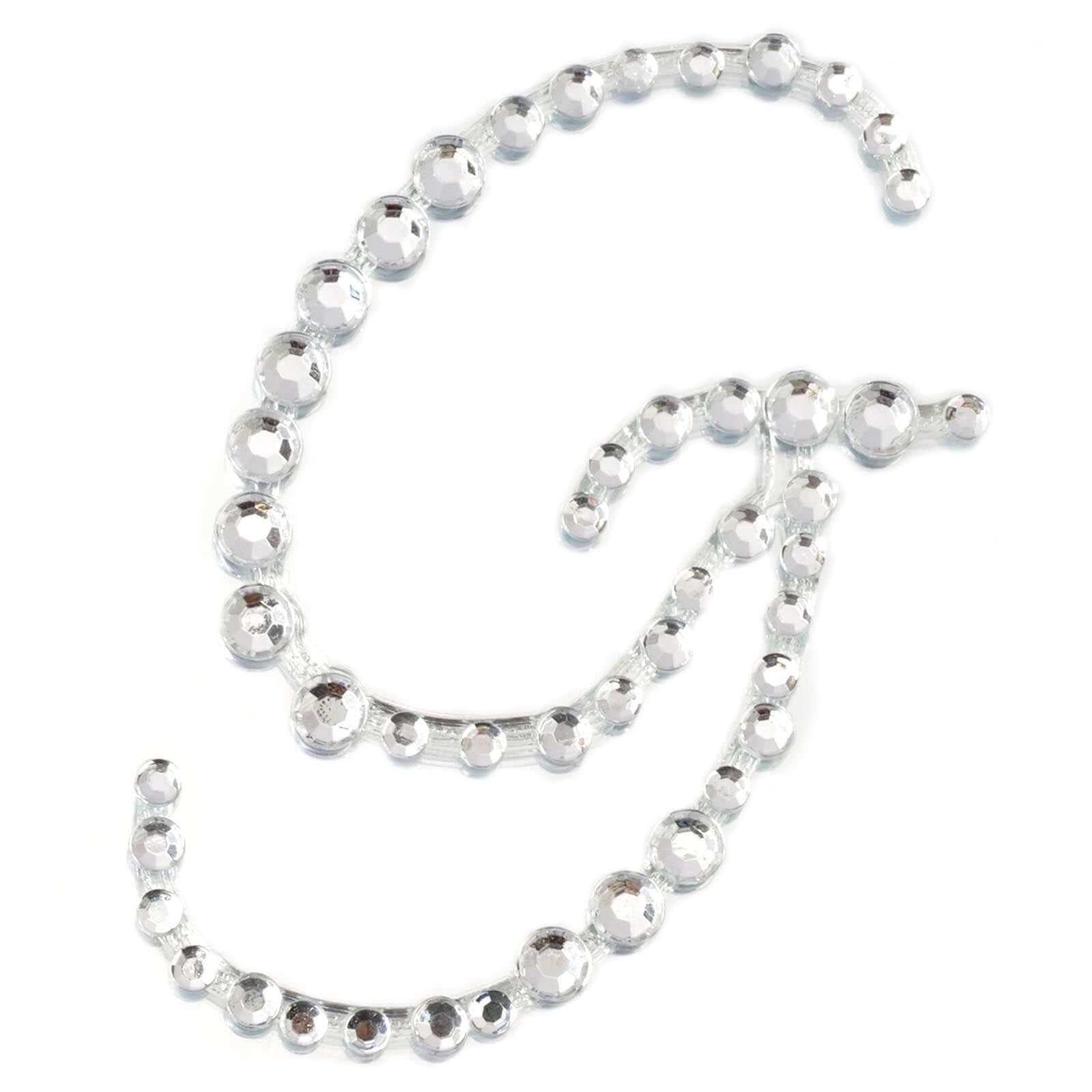 12 Pack | 1.5" Clear Rhinestone Monogram Letter Jewel Sticker Self Adhesive DIY Diamond Decor - and