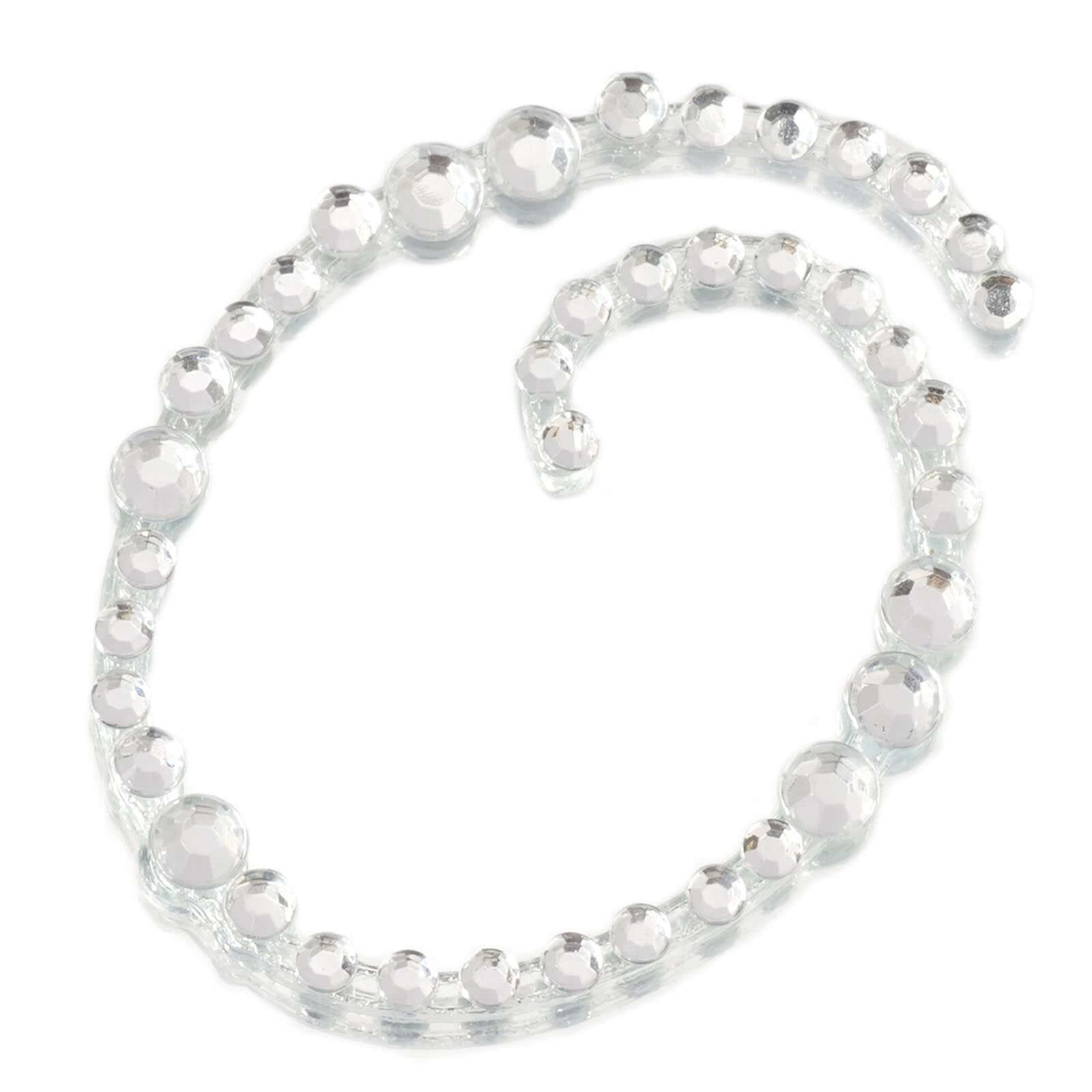 12 Pack | 1.5" Clear Rhinestone Monogram Letter Jewel Sticker Self Adhesive DIY Diamond Decor - and